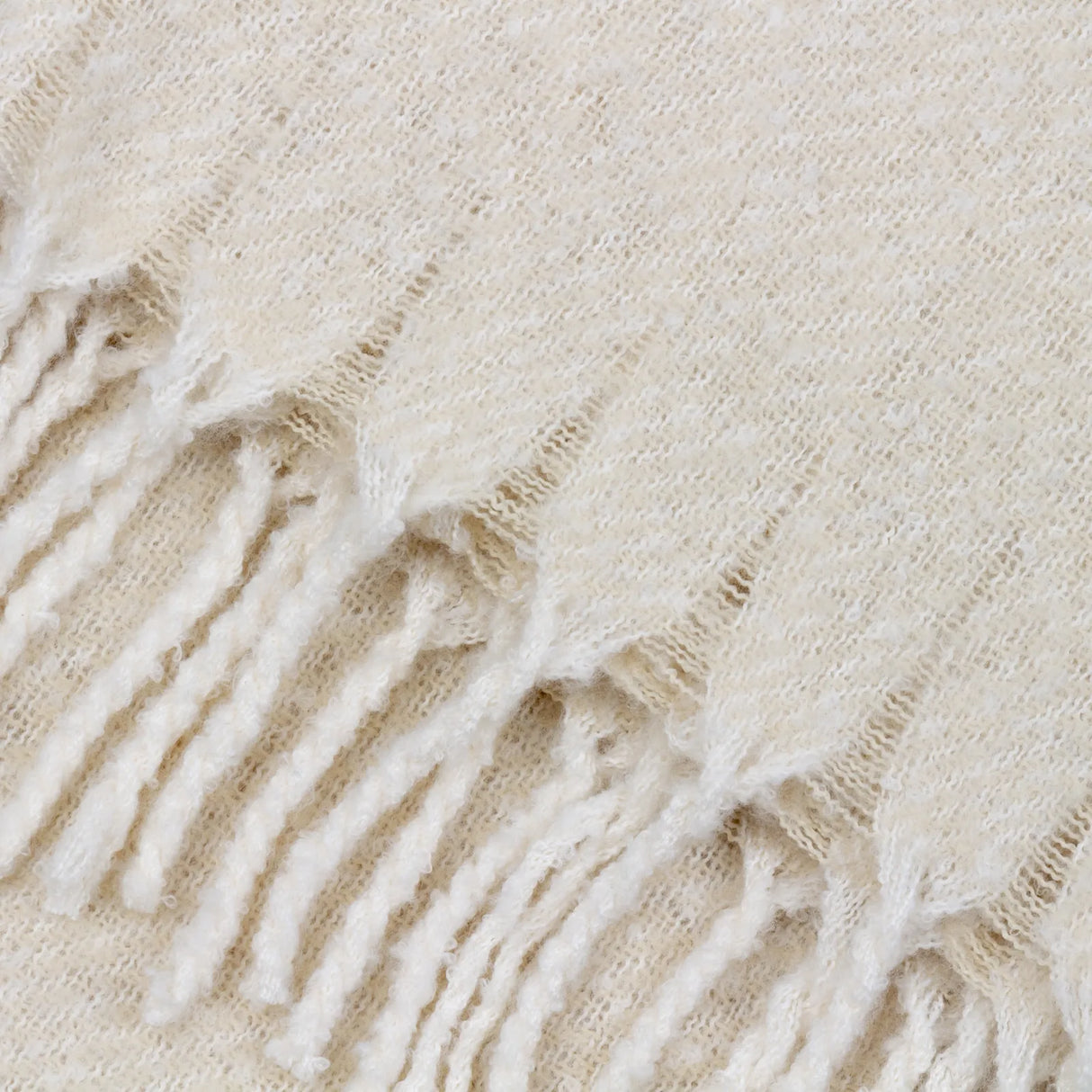 Nature Isla Woven Tasselled Throw Cream 130 x 180cm - image 4
