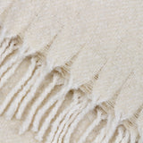 Nature Isla Woven Tasselled Throw Cream 130 x 180cm - image 4