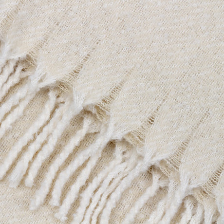 Nature Isla Woven Tasselled Throw Cream 130 x 180cm - image 4