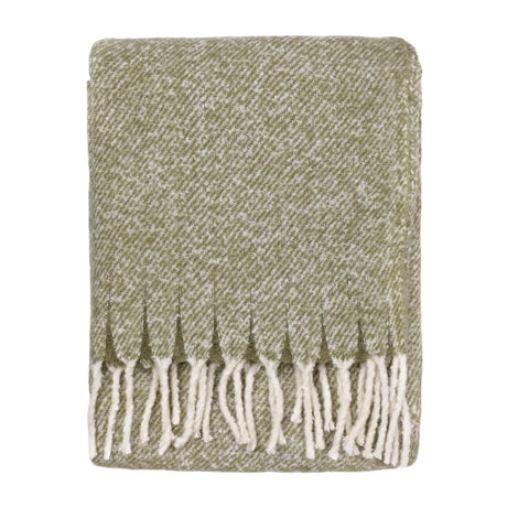 Nature Isla Woven Tasselled Throw Green 130 x 180cm - image 2