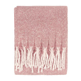 Nature Isla Woven Tasselled Throw Pink/Heather 130 x 180cm - image 2
