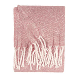 Nature Isla Woven Tasselled Throw Pink/Heather 130 x 180cm - image 3