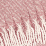 Nature Isla Woven Tasselled Throw Pink/Heather 130 x 180cm - image 4