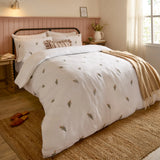 Nature Josephine Embroidered Muslin Duvet Cover Set White/Pink - image 2