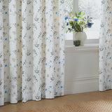 Nature Meadow 100% Cotton Lined Eyelet Curtains White/Cornflower - image 4