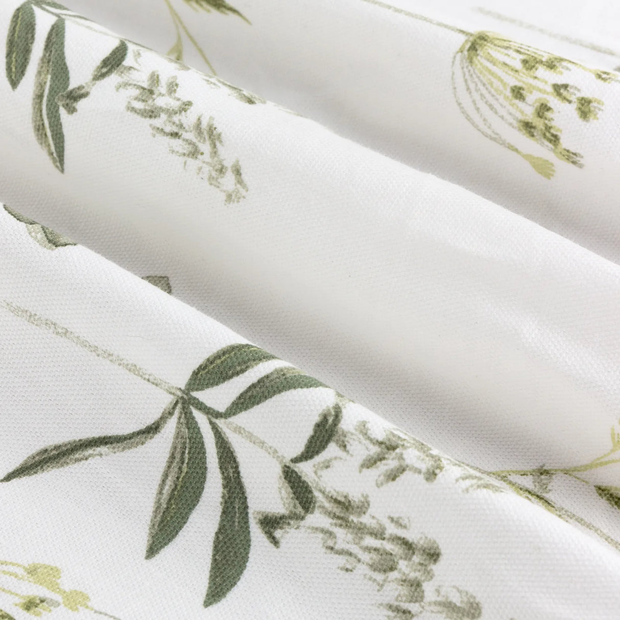 Nature Meadow 100% Cotton Lined Eyelet Curtains White/Cornflower - image 6