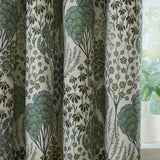 Nature Ophelia Fully Lined Floral Jacquard Eyelet Curtains Thyme/Mineral - image 5