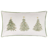 Nature Twinkling Tree Trio Embroidered Cushion Cover Green 30 x 50cm - image 2