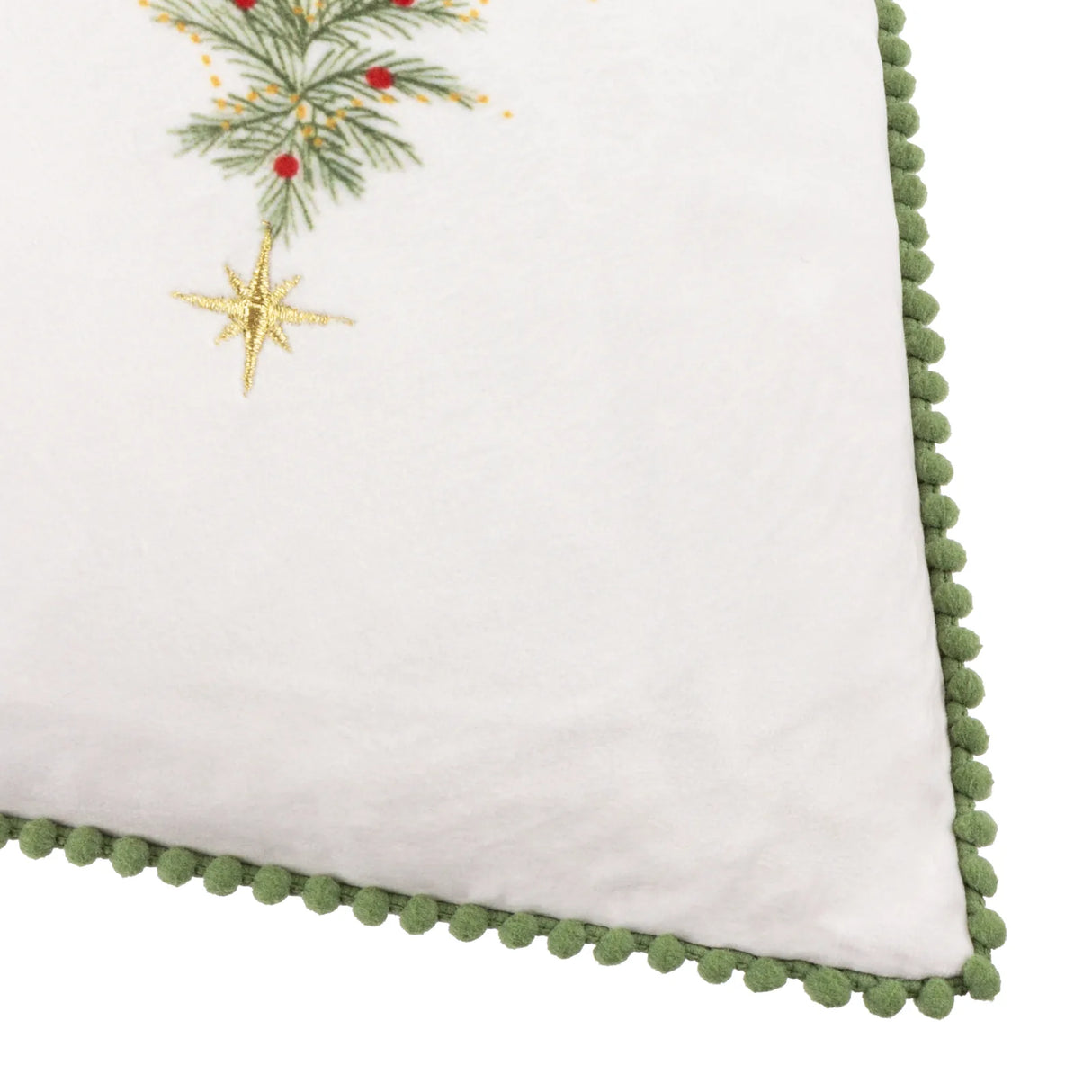 Nature Twinkling Tree Trio Embroidered Cushion Cover Green 30 x 50cm - image 6