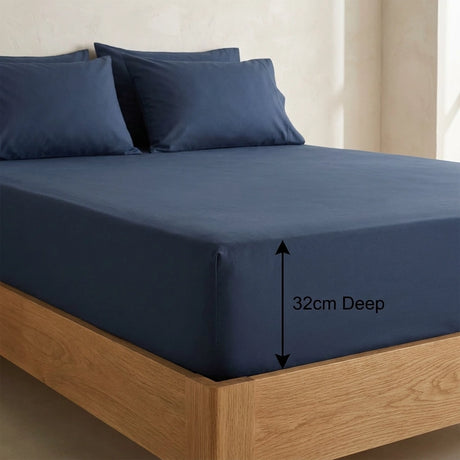Plain Dye 32cm Extra Deep Fitted Bed Sheet 11