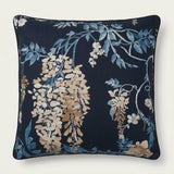 Wisteria Floral 100% Cotton Cushion Cover or Filled 43x43cm 3