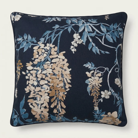 Wisteria Floral 100% Cotton Cushion Cover or Filled 43x43cm 3