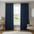 Dawn Lined Tape Top Pencil Pleat Curtains - Midnight