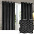 Neptune Fully Lined Velvet Eyelet Curtains Charcoal - image 2