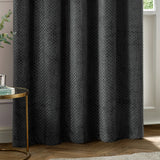 Neptune Fully Lined Velvet Eyelet Curtains Charcoal - image 5