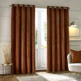 Neptune Fully Lined Velvet Eyelet Curtains Copper - image 3