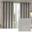 Neptune Fully Lined Velvet Eyelet Curtains Silver - image 2