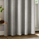 Neptune Fully Lined Velvet Eyelet Curtains Silver - image 5