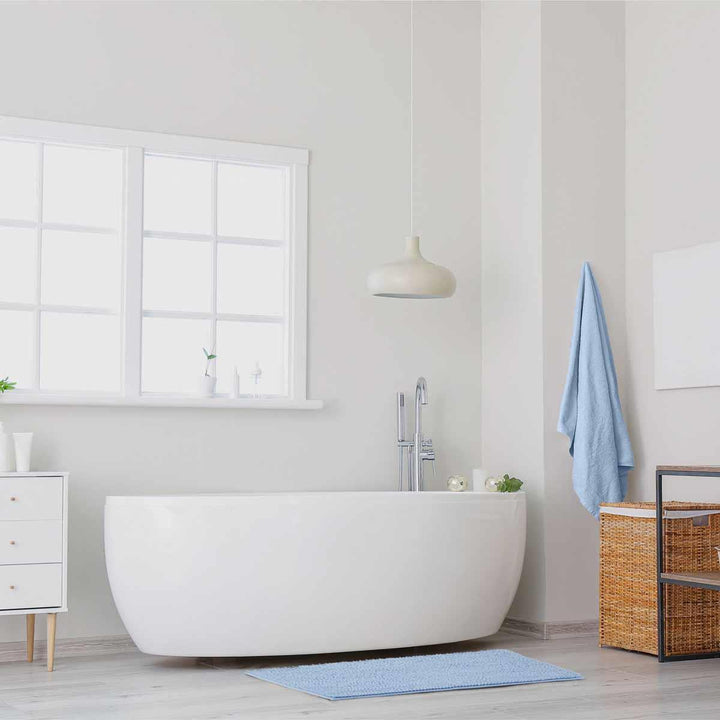 Noodle Bathroom Mat Blue Bath Mat 45x75cm - Ideal