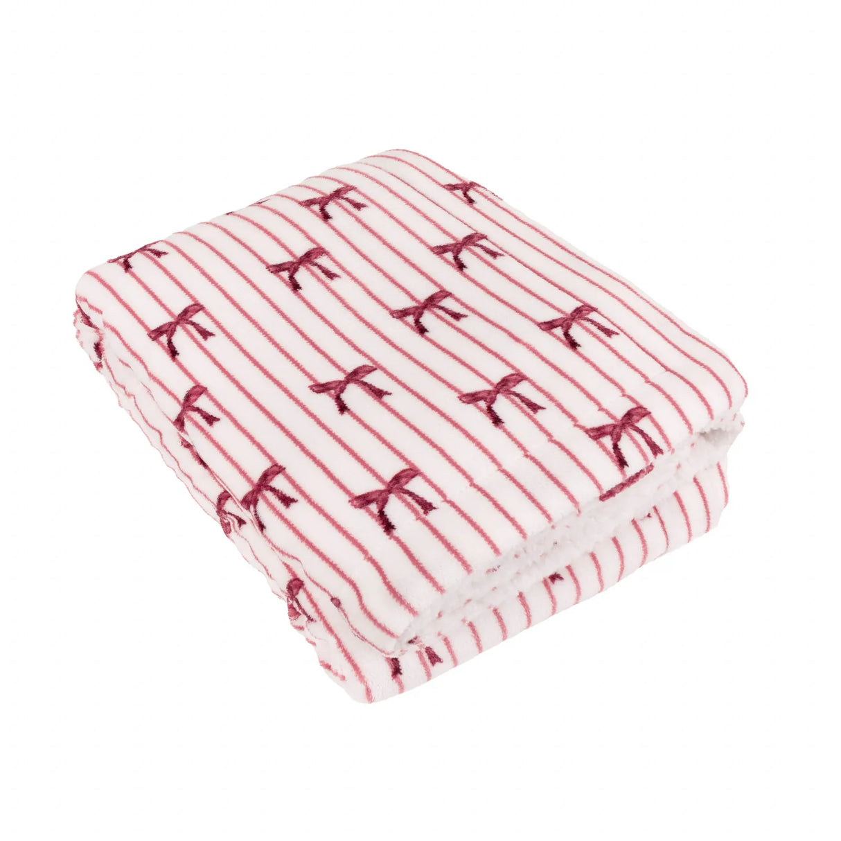 Noortje Bows Sherpa Fleece Throw Silk Pink 130 x 180cm - image 2