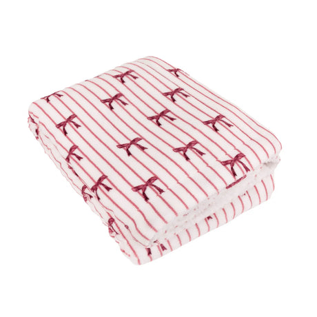 Noortje Bows Sherpa Fleece Throw Silk Pink 130 x 180cm - image 2