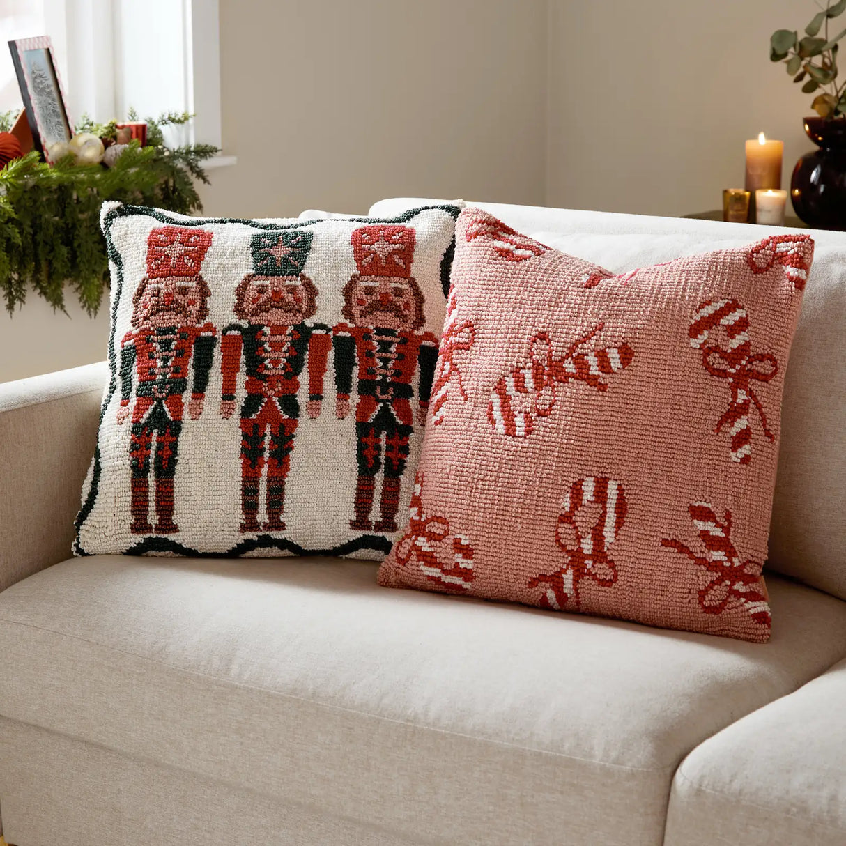 Nutcracker Trio Tufted Cushion Cover Multicolour 45 x 45cm - image 6