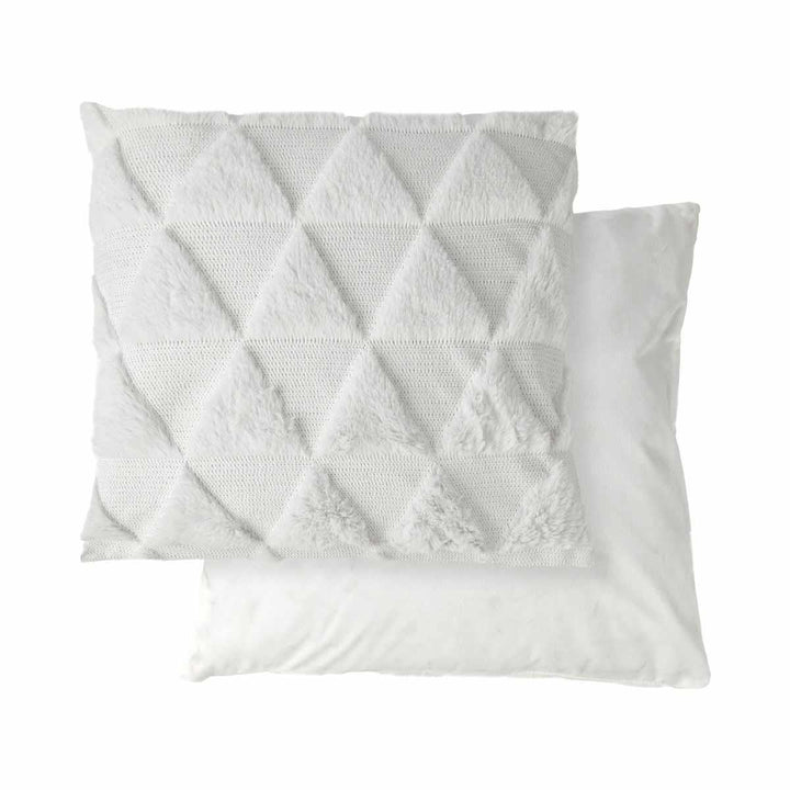 Nyla Triangle Cushion Cover White 17x17" (43x43cm) - Ideal