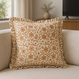 Linen Filigree Cushion Cover / Filled Cushion 20" x 20" (50cm x 50cm) by Seventy Three