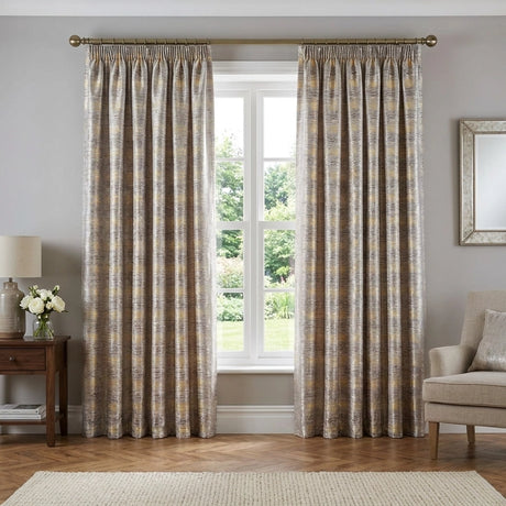 Reflections Jacquard Lined Tape Top Curtains 1
