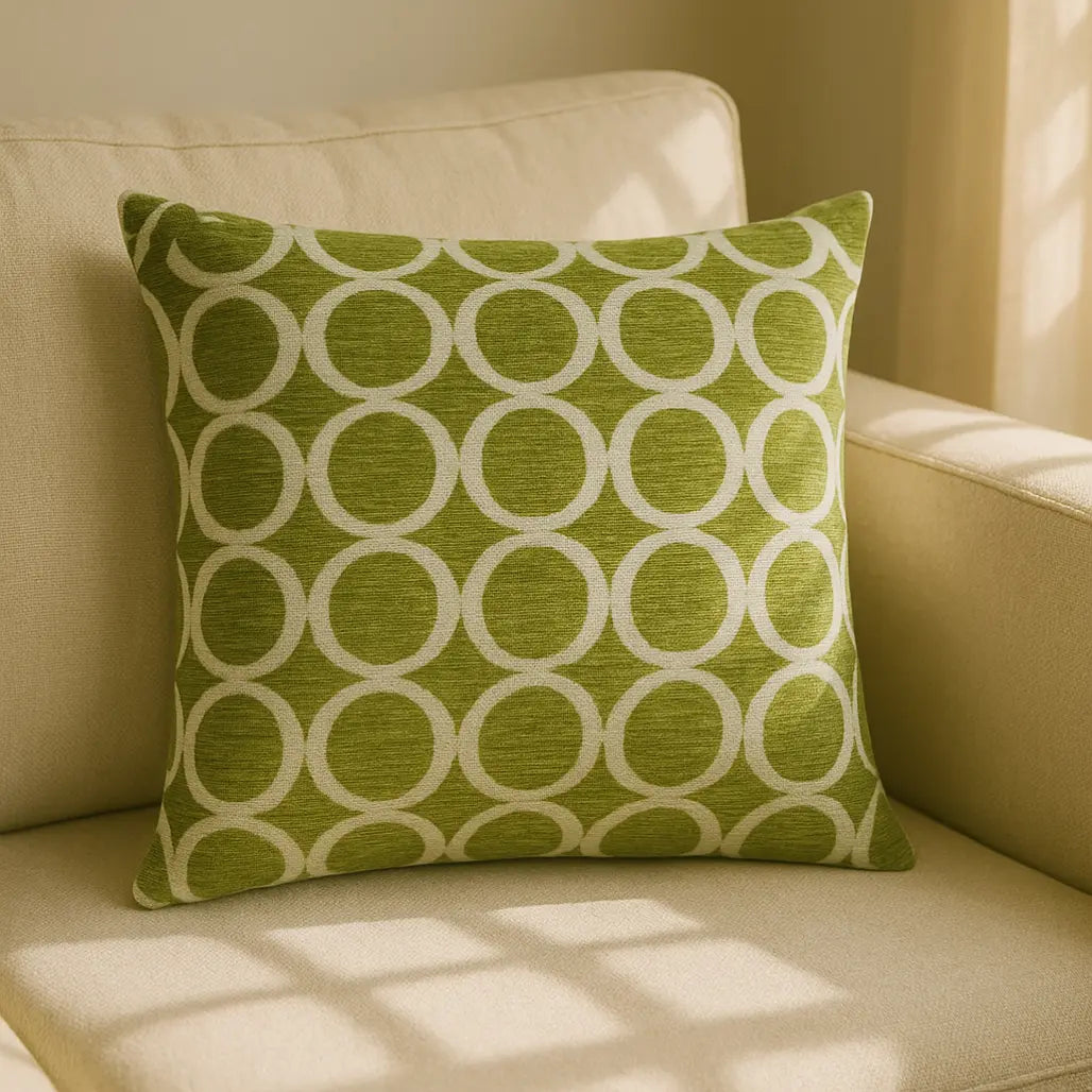 Oh Chenille Lime Cushion Cover s 18" & 22"