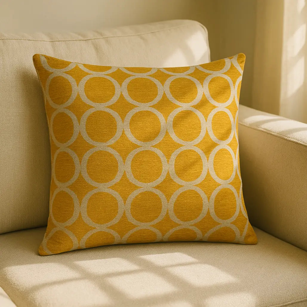 Oh Chenille Ochre Cushion Cover s 18" & 22"