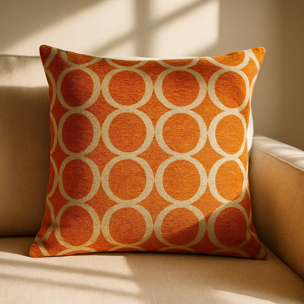 Oh Chenille Orange Cushion Cover s 18" & 22"