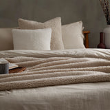 Olann Knitted Reversible Natural Velvet Fleece Throw Blanket 130cm x 180cm - additional product view 3