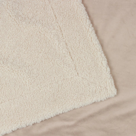 Olann Knitted Reversible Natural Velvet Fleece Throw Blanket 130cm x 180cm - additional product view 5