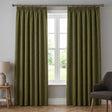 Dawn Lined Tape Top Pencil Pleat Curtains - Olive
