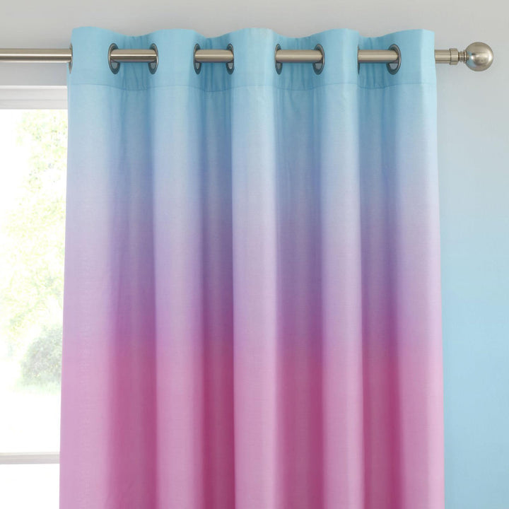 Ombre Rainbow Clouds Eyelet Curtains - Ideal