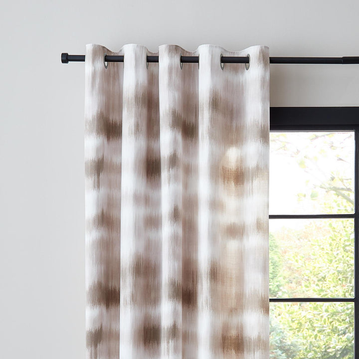 Ombre Texture Eyelet Curtains Natural - Ideal