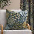 Ophelia Floral Jacquard Cushion Cover Blue/Saffron 50 x 50cm - image 1