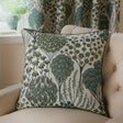 Ophelia Floral Jacquard Cushion Cover Thyme/Mineral 50 x 50cm - image 1