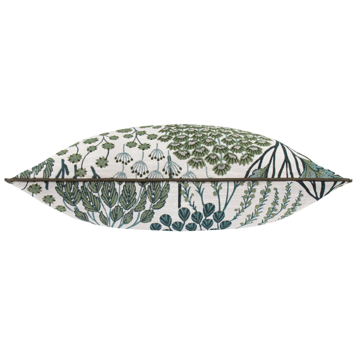 Ophelia Floral Jacquard Cushion Cover Thyme/Mineral 50 x 50cm - image 3