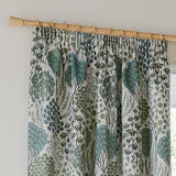 Ophelia Fully Lined Jacquard Floral Pencil Pleat Curtains Thyme/Mineral - image 3