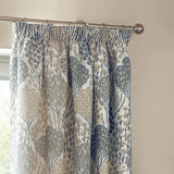 Ophelia Fully Lined Jacquard Floral Pencil Pleat Curtains Wedgewood - image 3