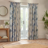 Ophelia Fully Lined Jacquard Floral Pencil Pleat Curtains Wedgewood - image 6