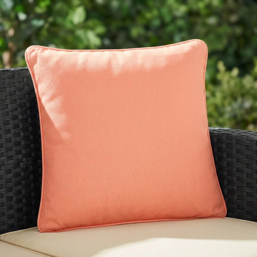 Plain Outdoor UV Resistant 100% Cotton Orange Cushion Cover 43cm x 43cm
