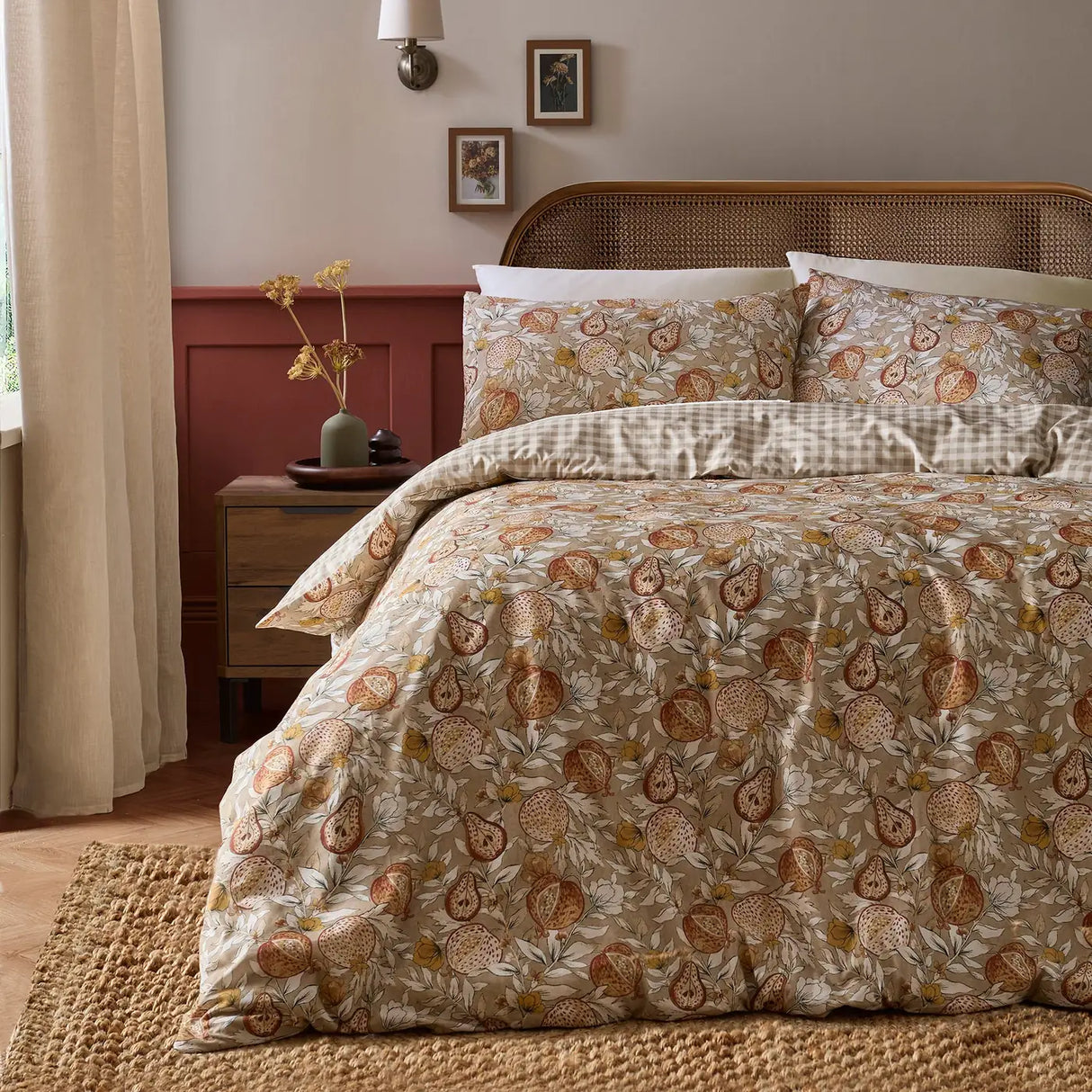 Orchard Pears Natural Polycotton Duvet Cover Set - main product image