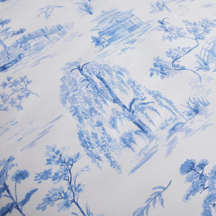 Oriental Garden Blue Duvet Cover Set - Ideal