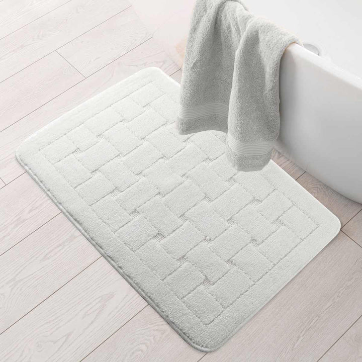 Orkney Bath Mat White 45x75cm - Ideal