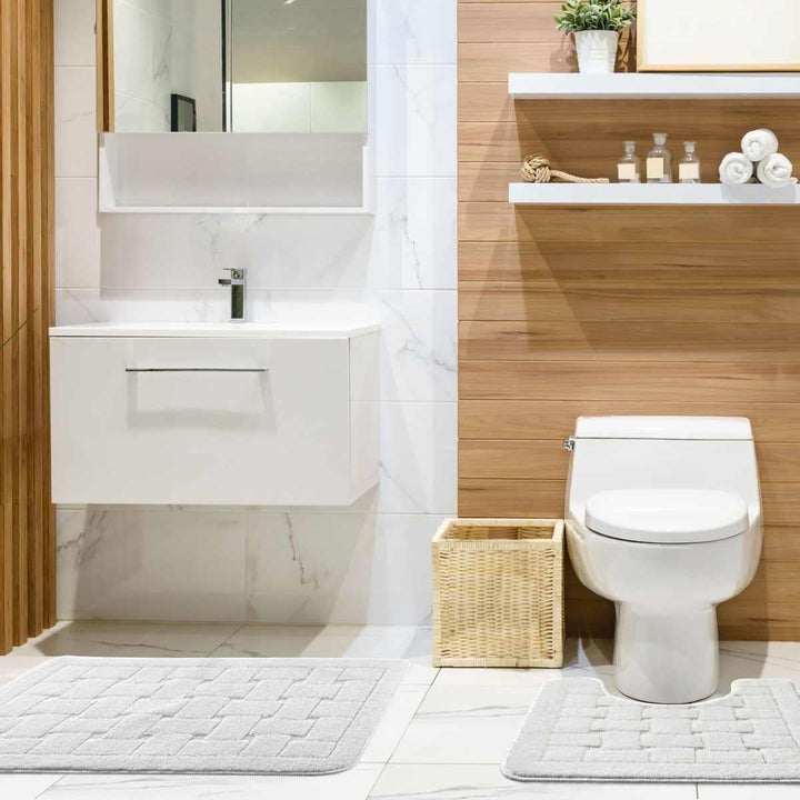 Orkney Bathroom Set White Mat 45x75cm/ Pedestal 45x45cm - Ideal