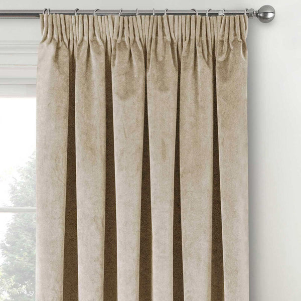 Oxford Velvet Blackout Door Curtain Cream - Ideal