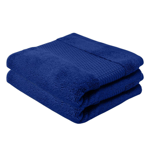 Pack of 2 Zero Twist Cotton Hand Towels Blue - Ideal